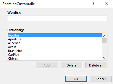 Microsoft Word'de yazım ve dilbilgisi denetimi nasıl ms word dictionary custom