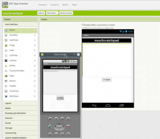 android uygulama appinventor screen2 düzeni oluşturmak