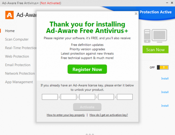 7 Ad-Aware Pro Güvenlik Kurulumu - Kaydolun ve Etkinleştirin