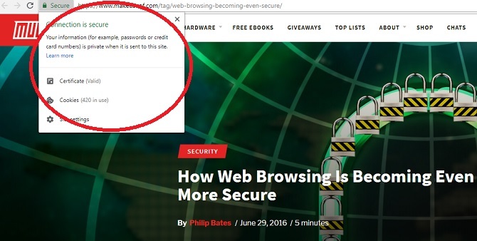 google chrome'ın SSL sertifikaları hakkındaki güvenlik uyarısı kullanılarak bir web sitesinin güvenli olup olmadığı nasıl kontrol edilir