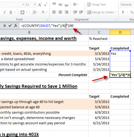 Şimdiye Kadarki En İyi Hedefler Yönetim Aracını Oluşturmak için Excel ve Google Görevlerini Kullanın excelgoals11a