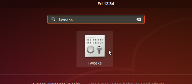 Tweaks'i arayın ve açın