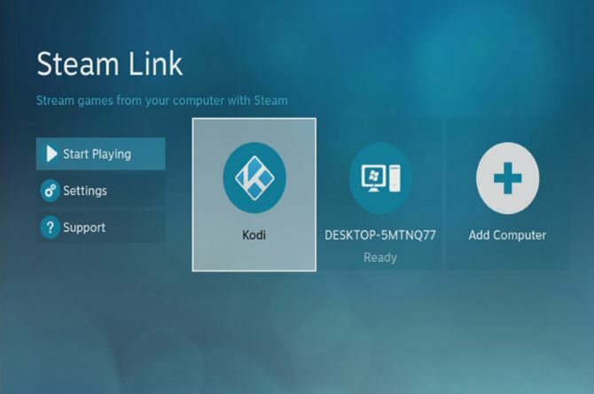 Steam Link'e yüklemenin ardından Kodi simgesi