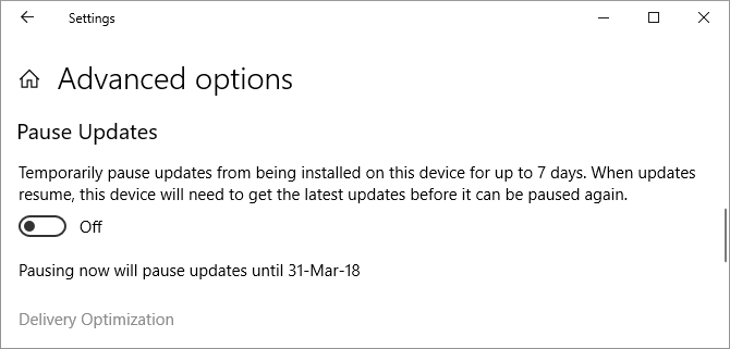 Windows 10 güncellemeleri 7 güne kadar duraklatma