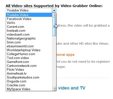 VideoGrabber: Akış Sitelerinden Video İndirmek İçin Bir Web Uygulaması VideoSites