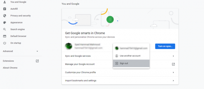 Chrome Profil Çıkışı