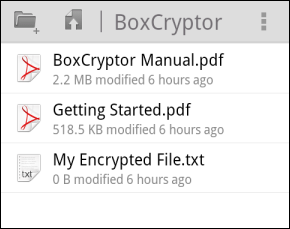 android üzerinde boxcryptor-dosyaları