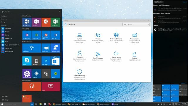 Windows 10 Build 10074 Masaüstü