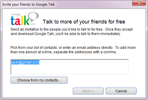 google talk uygulaması