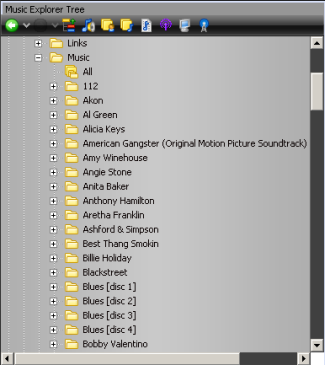 Örnek MediaMonkey Müzik Ağacı