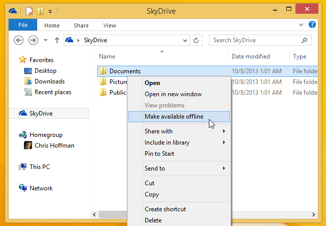 Windows 8 SkyDrive Entegrasyonu