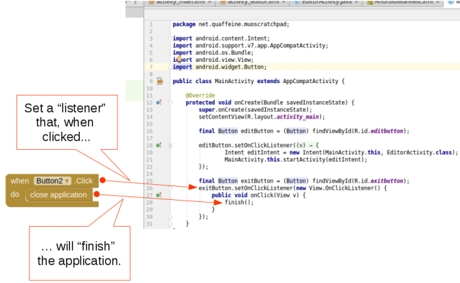 android uygulama oluştur androidstudio screen1 kodu