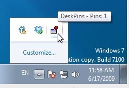 DeskPins-sistem tepsisi