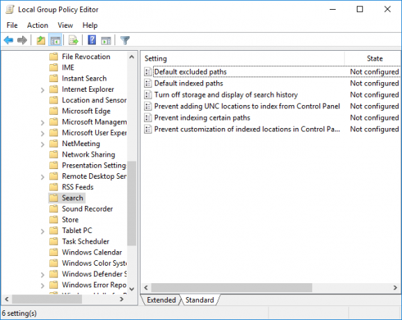 Windows Yerel Grup İlkesi Düzenleyicisi Outlook Arama Ayarları