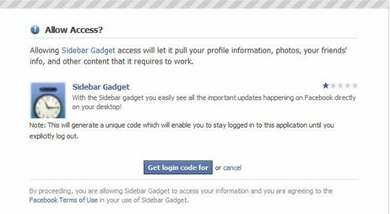 facebook giriş kenar çubuğu