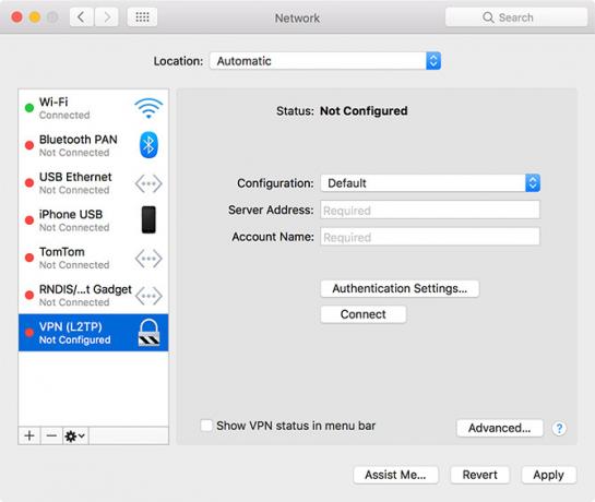 MacOS Networking üzerinden VPN ekleme 