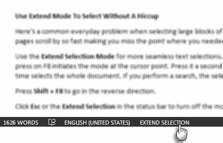 Word 2013 Seçim Modunu Uzat