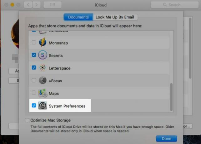 Mac Sistem Tercihleri'ndeki senkronizasyon ayarları 