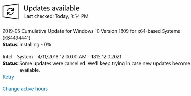 Video zamanlayıcı dahili hatasını düzeltmek için chkdsk çalıştırmayı düzeltmek için Windows'u güncelleme