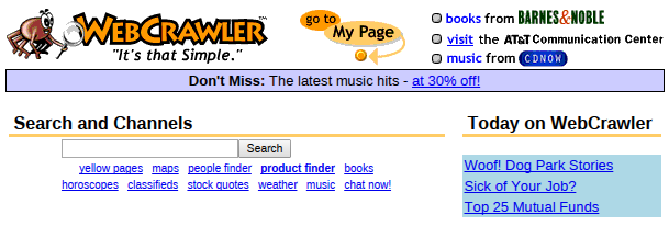 Eski arama motoru WebCrawler