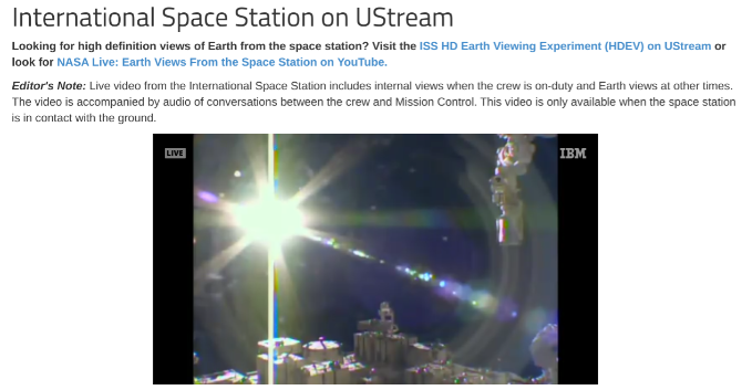 Uluslararası Uzay İstasyonu'ndan canlı akışı izleyin