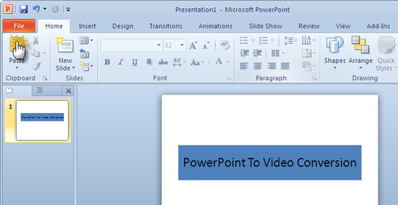 powerpoint'i videoya dönüştür