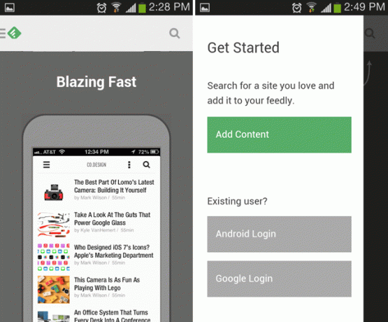 android-feedly-başlatma