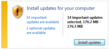 Windows 7 Güncellemeleri Kullanılabilir