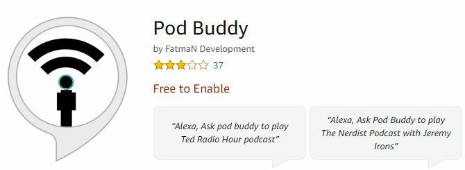 Amazon yankı podcast'leri için Pod Buddy