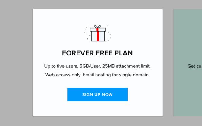 Zoho's Forever Free planının detayları