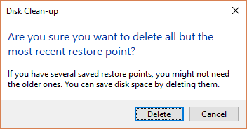 Tam Kötü Amaçlı Yazılımları Temizleme Kılavuzu Windows 10 disk temizleme sistem geri yükleme noktalarını siler