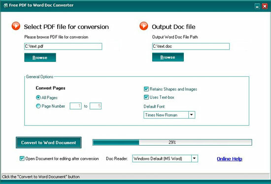 ücretsiz PDF to Word Converter