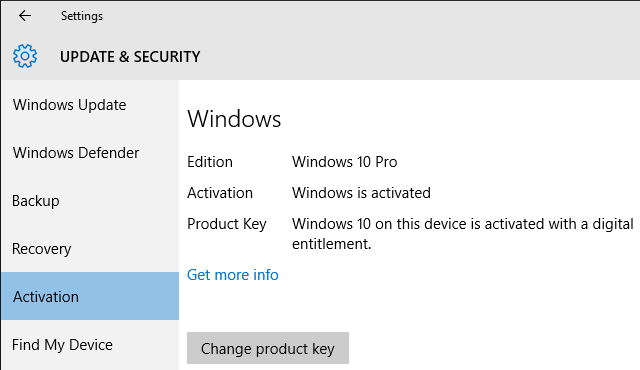 Windows 10 Dijital Yetki