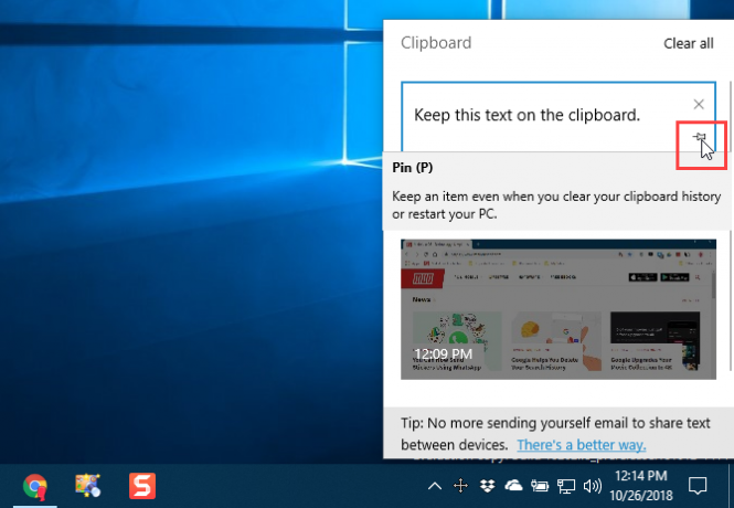 Windows 10'da bir öğeyi panoya sabitleme