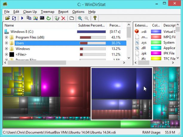 windirstat ile windows sürücüsünde ne kullandığını görün