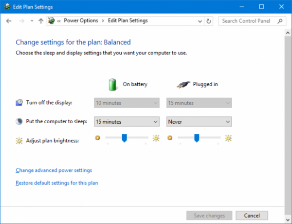 güç planı ekran parlaklığı windows 10