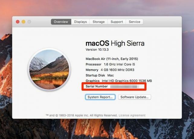 seri numaralı Mac