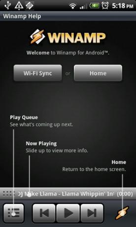 Winamp Android Media Player 1.0 Çıktı [Haber] Winamp Hoşgeldiniz