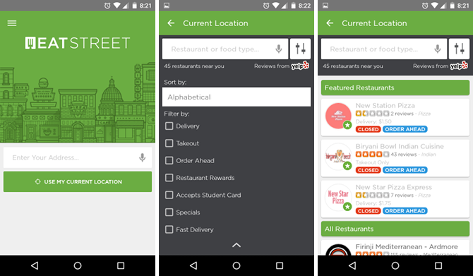 android-uygulamalar-buluntu gıda eatstreet