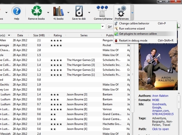 Kalibre: Hands-Down, Mevcut En İyi e-Kitap Yöneticisi Caliber Preferences Eklentileri