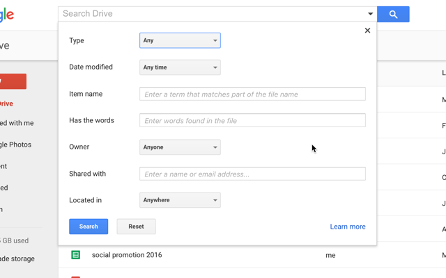 google-drive-gelişmiş-arama