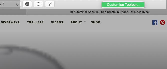Mac'teki Safari'de Araç Çubuğu seçeneğini özelleştirin